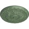 Ekena Millwork Amelia Ceiling Medallion (Fits Canopies up to 4 1/8"), Hnd-Painted Athenian Green, 15 3/4"OD x 5/8"P CM16AMAGF - alternate 3
